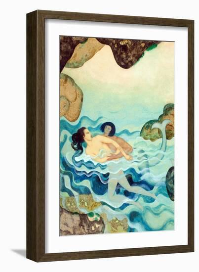 Myths the Ancients Believed - Glaucus and Scylla-Edmund Dulac-Framed Art Print