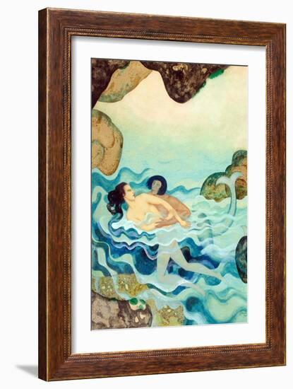 Myths the Ancients Believed - Glaucus and Scylla-Edmund Dulac-Framed Art Print