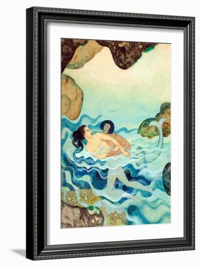 Myths the Ancients Believed - Glaucus and Scylla-Edmund Dulac-Framed Art Print