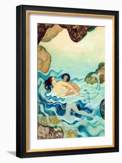 Myths the Ancients Believed - Glaucus and Scylla-Edmund Dulac-Framed Art Print