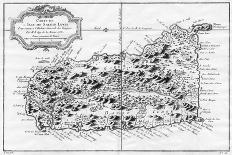 A Map of St Lucia, the West Indies, 1758-N Bellun-Giclee Print
