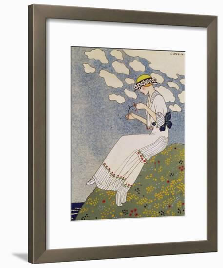 N'en Dites Rien, from the Gazette du Bon Ton No. 10, 1913-Georges Barbier-Framed Giclee Print