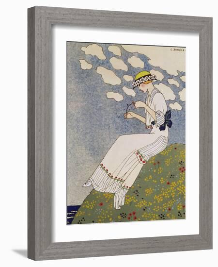 N'en Dites Rien, from the Gazette du Bon Ton No. 10, 1913-Georges Barbier-Framed Giclee Print