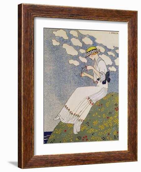 N'en Dites Rien, from the Gazette du Bon Ton No. 10, 1913-Georges Barbier-Framed Giclee Print