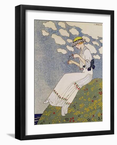 N'en Dites Rien, from the Gazette du Bon Ton No. 10, 1913-Georges Barbier-Framed Giclee Print