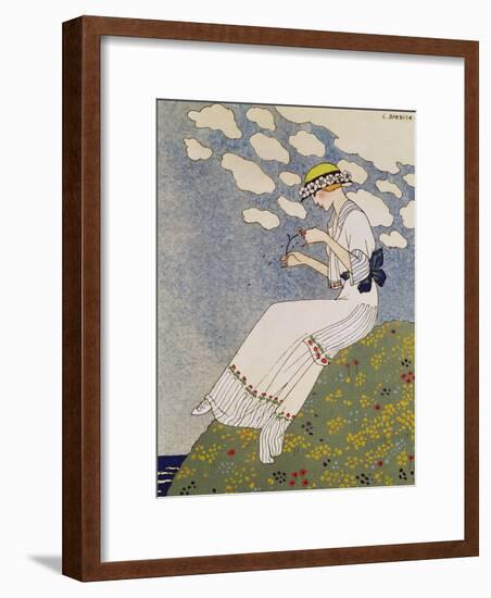 N'en Dites Rien, from the Gazette du Bon Ton No. 10, 1913-Georges Barbier-Framed Giclee Print