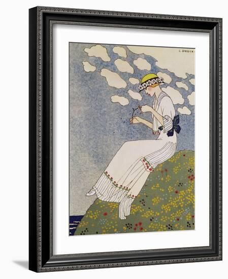 N'en Dites Rien, from the Gazette du Bon Ton No. 10, 1913-Georges Barbier-Framed Giclee Print