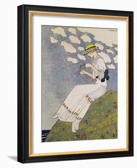 N'en Dites Rien, from the Gazette du Bon Ton No. 10, 1913-Georges Barbier-Framed Giclee Print