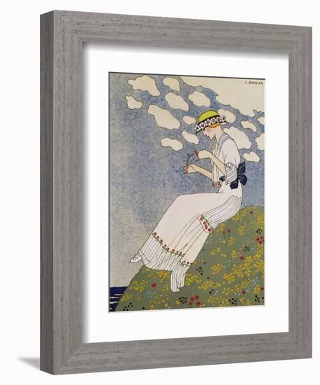 N'en Dites Rien, from the Gazette du Bon Ton No. 10, 1913-Georges Barbier-Framed Giclee Print