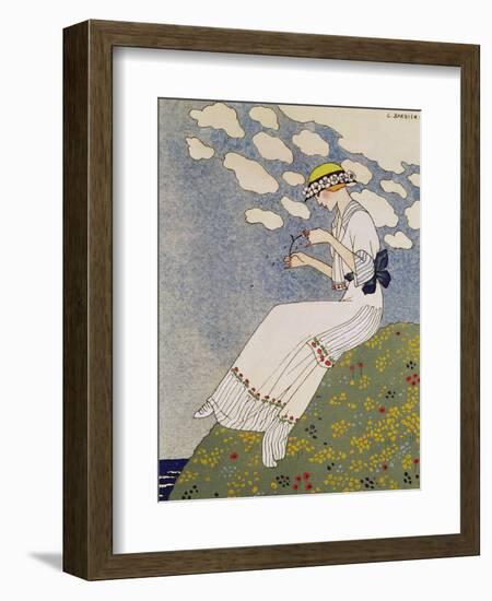 N'en Dites Rien, from the Gazette du Bon Ton No. 10, 1913-Georges Barbier-Framed Giclee Print