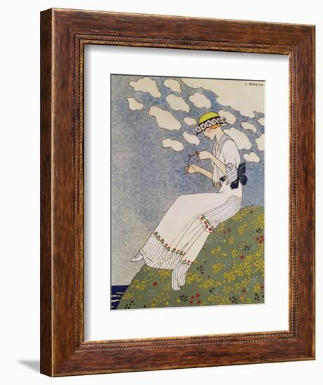 N'en Dites Rien, from the Gazette du Bon Ton No. 10, 1913-Georges Barbier-Framed Giclee Print