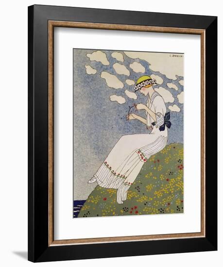 N'en Dites Rien, from the Gazette du Bon Ton No. 10, 1913-Georges Barbier-Framed Giclee Print