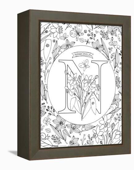 N is for Narcissus-Heather Rosas-Framed Stretched Canvas