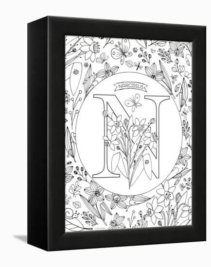 N is for Narcissus-Heather Rosas-Framed Stretched Canvas