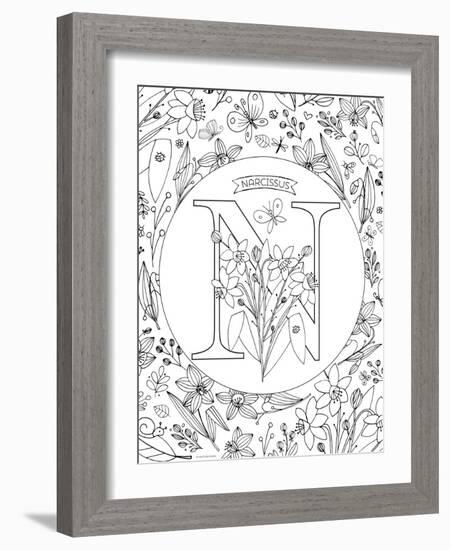 N is for Narcissus-Heather Rosas-Framed Art Print