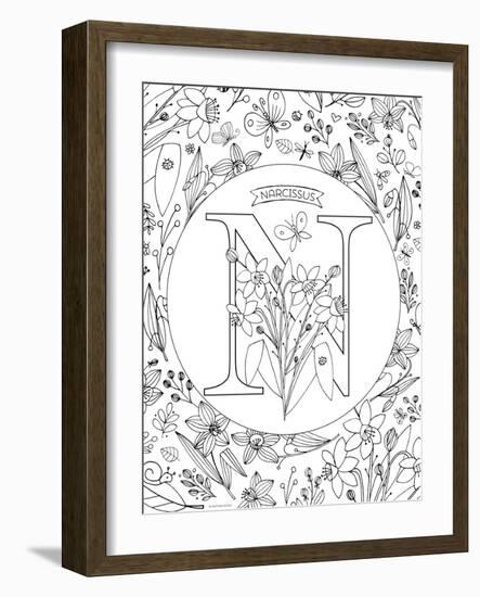 N is for Narcissus-Heather Rosas-Framed Art Print