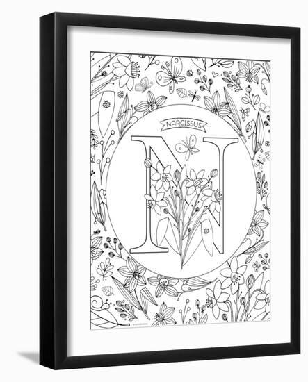 N is for Narcissus-Heather Rosas-Framed Art Print