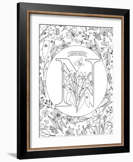 N is for Narcissus-Heather Rosas-Framed Art Print