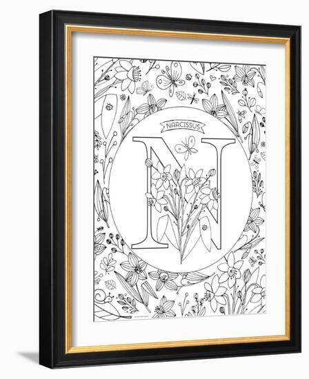 N is for Narcissus-Heather Rosas-Framed Art Print