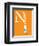 N is for Neck (orange)-Theodor (Dr. Seuss) Geisel-Framed Art Print