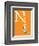 N is for Neck (orange)-Theodor (Dr. Seuss) Geisel-Framed Art Print