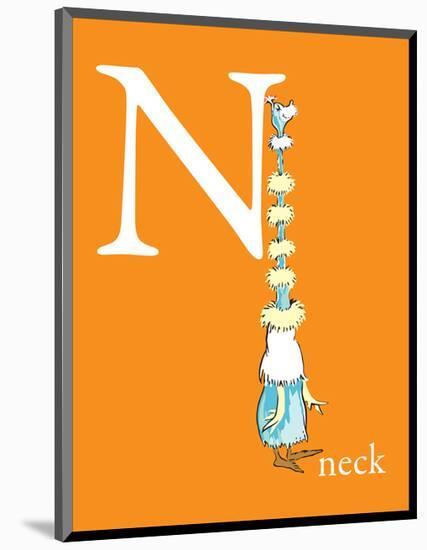 N is for Neck (orange)-Theodor (Dr. Seuss) Geisel-Mounted Art Print