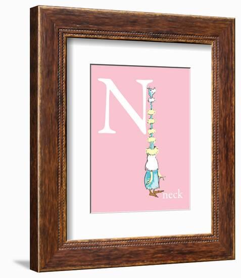 N is for Neck (pink)-Theodor (Dr. Seuss) Geisel-Framed Art Print