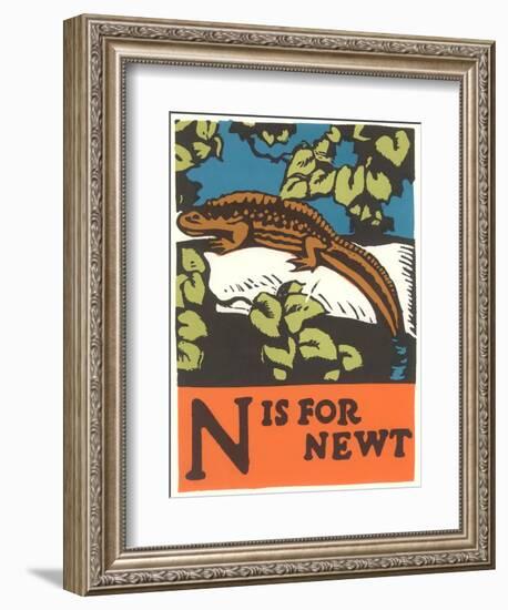 N is for Newt-null-Framed Premium Giclee Print