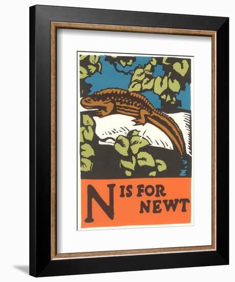 N is for Newt-null-Framed Premium Giclee Print