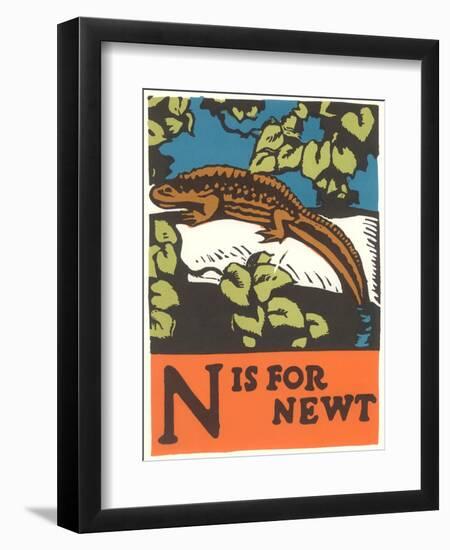 N is for Newt-null-Framed Premium Giclee Print