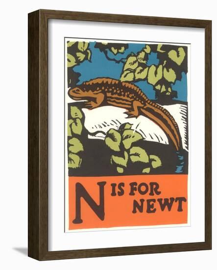 N is for Newt-null-Framed Art Print