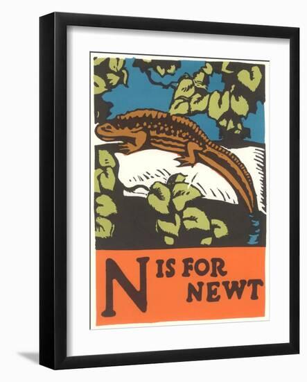 N is for Newt-null-Framed Art Print