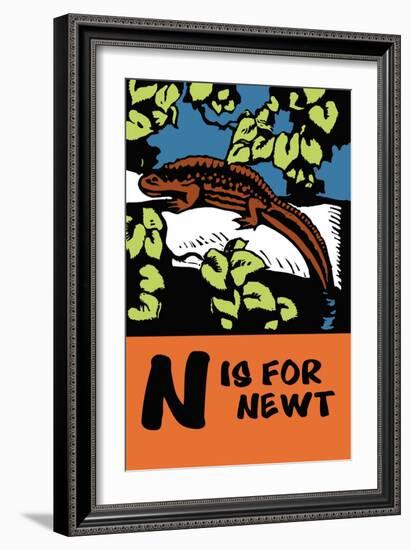 N is for Newt-Charles Buckles Falls-Framed Art Print