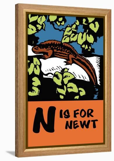 N is for Newt-Charles Buckles Falls-Framed Stretched Canvas