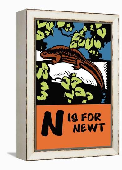 N is for Newt-Charles Buckles Falls-Framed Stretched Canvas