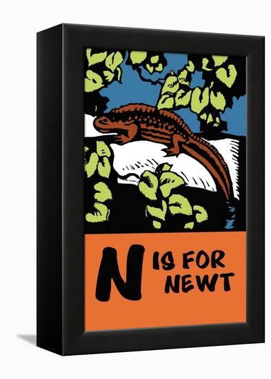 N is for Newt-Charles Buckles Falls-Framed Stretched Canvas