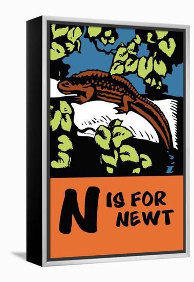 N is for Newt-Charles Buckles Falls-Framed Stretched Canvas