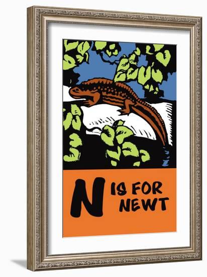 N is for Newt-Charles Buckles Falls-Framed Art Print