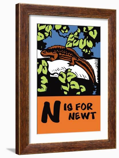 N is for Newt-Charles Buckles Falls-Framed Art Print