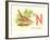 N is for Nightingale-null-Framed Art Print