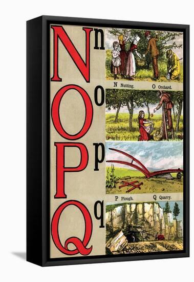 N, O, P, Q Illustrated Letters-Edmund Evans-Framed Stretched Canvas