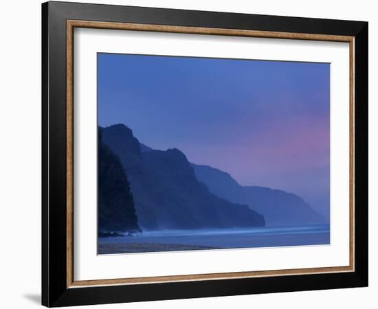 Na Pali Coast from Ke's Beach, on the Island of Kauai, Hawaii, United States of America-Aaron McCoy-Framed Photographic Print