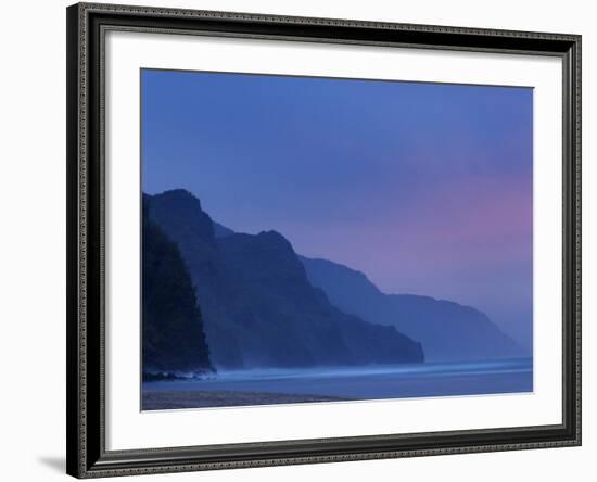 Na Pali Coast from Ke's Beach, on the Island of Kauai, Hawaii, United States of America-Aaron McCoy-Framed Photographic Print