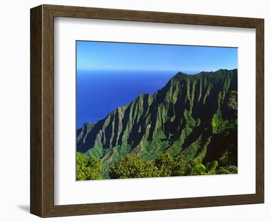 Na Pali Coast, Kauai, Hawaii, USA-Charles Sleicher-Framed Premium Photographic Print