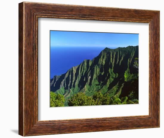 Na Pali Coast, Kauai, Hawaii, USA-Charles Sleicher-Framed Photographic Print