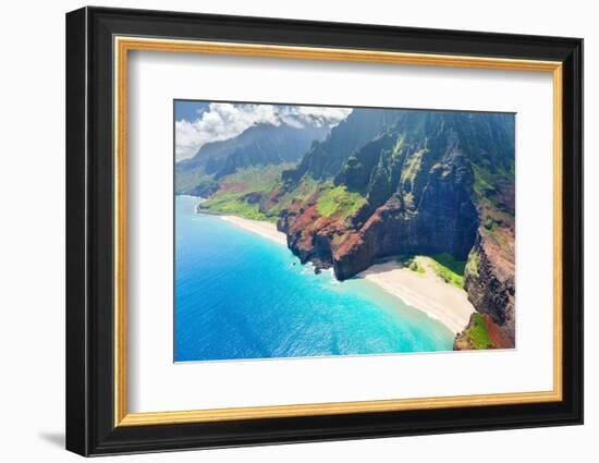 Na Pali Coast on Kauai Island-SergiyN-Framed Photographic Print