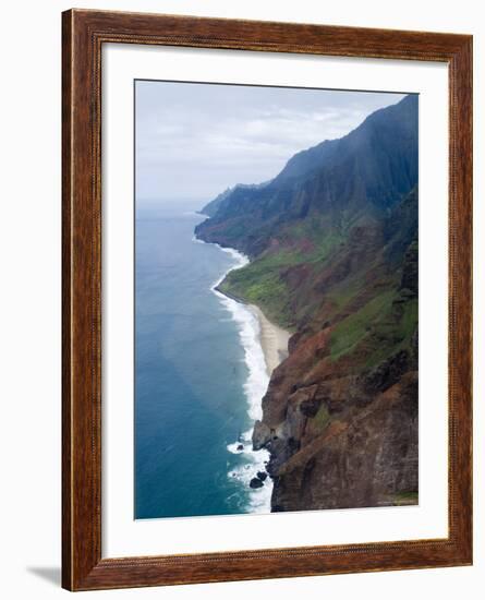 Na Pali, North Coast of the Island of Kauai, Hawaii, USA-Ethel Davies-Framed Photographic Print