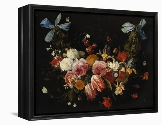 /Na Swag of Roses, Tulips, Dahlias and Other Flowers-George Wesley Bellows-Framed Premier Image Canvas