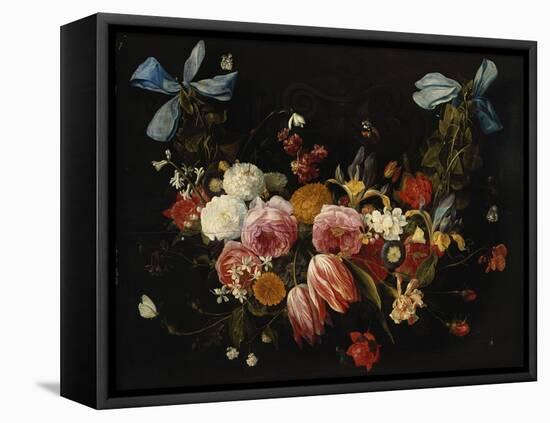 /Na Swag of Roses, Tulips, Dahlias and Other Flowers-George Wesley Bellows-Framed Premier Image Canvas