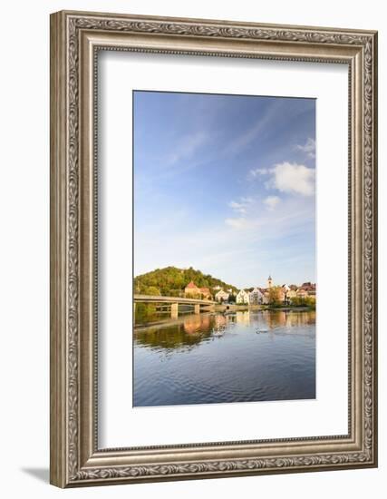 Naab, Old Town and Castle Burglengenfeld, Germany, Bavarians, Upper Palatinate, Burglengenfeld-Volker Preusser-Framed Photographic Print